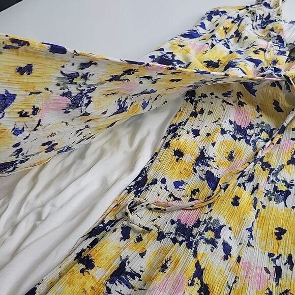 LULU'S HIGH SLIT FLORAL LINED STRAPPY Berryessa MAXI DRESS L LARGE - Picture 3 of 12